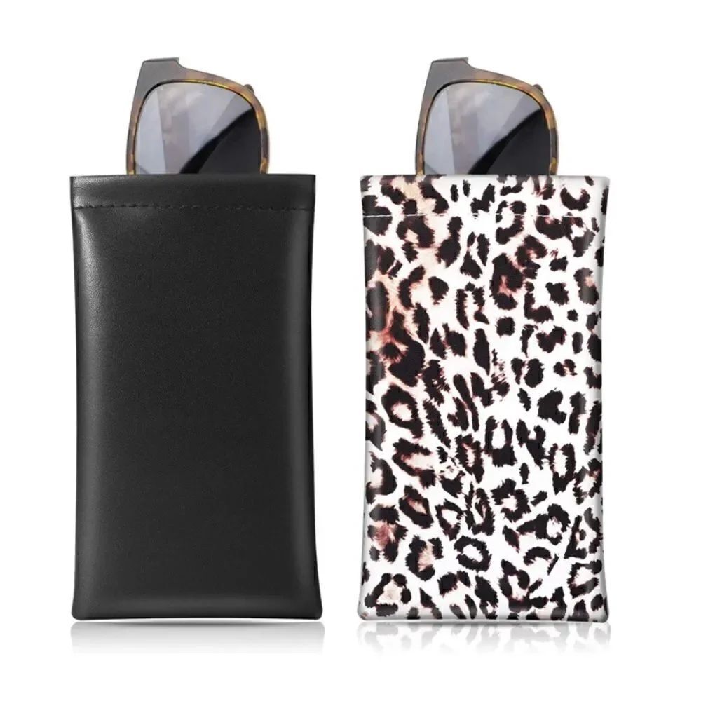 Black and Leopard Sunglasses Case - 2 pack